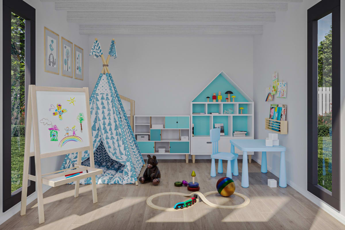 Children's playroom inside a summer house