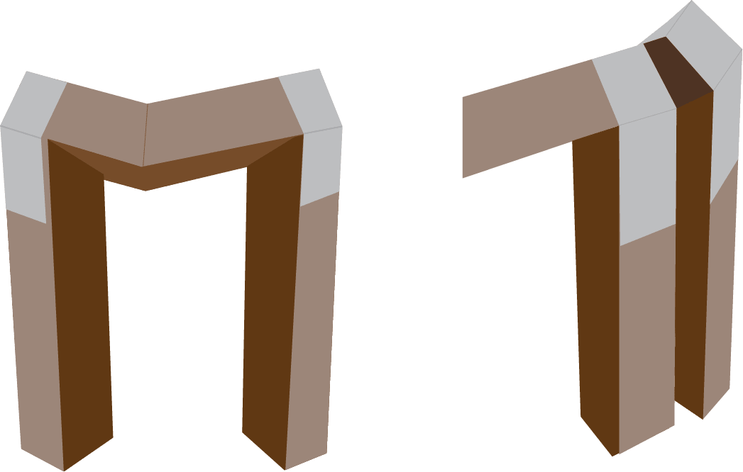 Timber corner knee railings