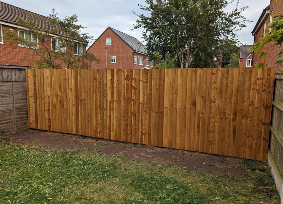 Timber Fencing in a Garden