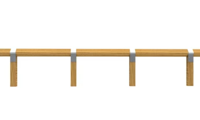 Timber knee rail
