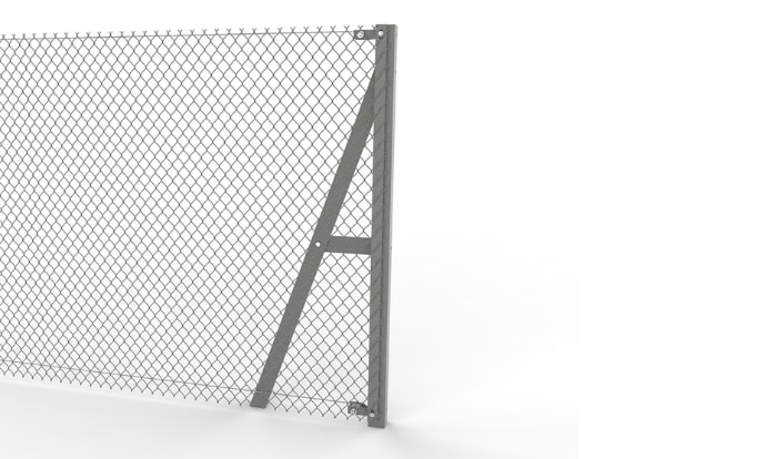 Chain link with steel posts
