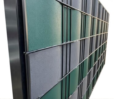 Conclusion of installation with privacy strips in place