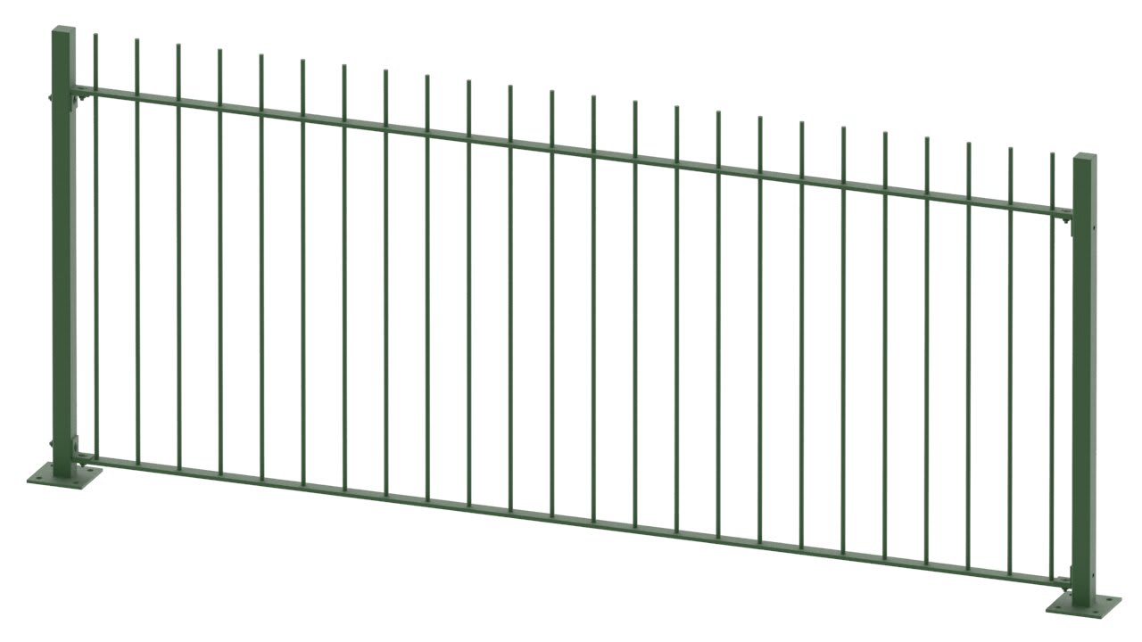 Vertical bar railing