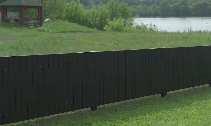 Recycled Plastic Closed Board Fencing installed at a domestic property