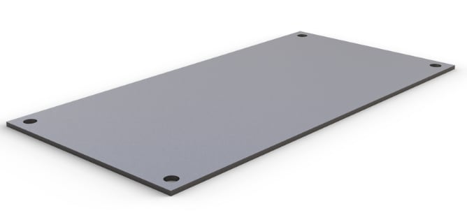 Plain steel road plate