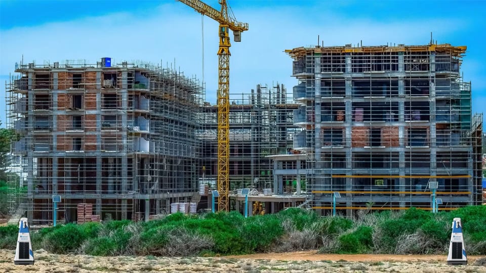 A construction Site using Site Security Detection Systems