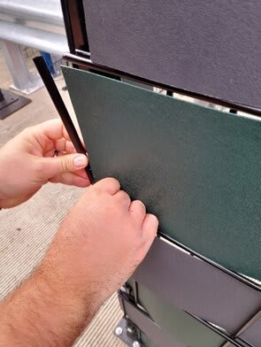 Mesh Fencing clips attached to strips