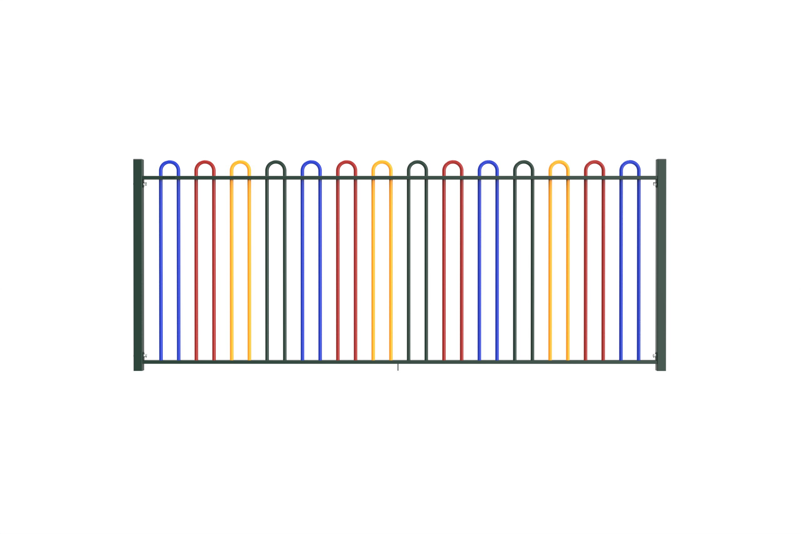 Colourful bow top railing