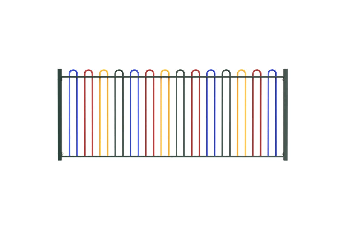 Colourful bow top railing