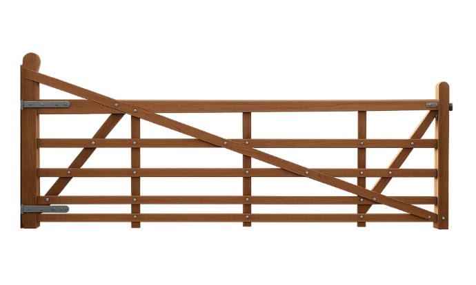 Timber ranch gate