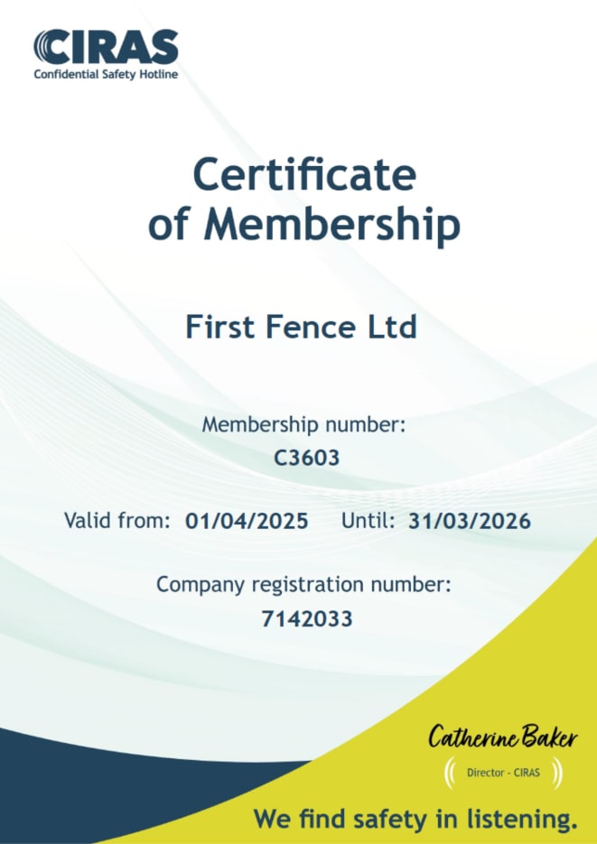CIRAS Certificate