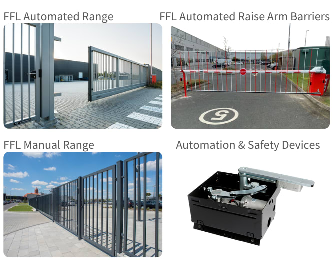 Products covered under the Gate Safe membership, including: Automated Gates, Automated Raised Arm Barriers, Manual gates, Automation and safety devices