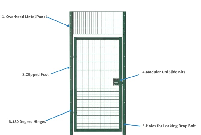 Rebound Mesh single leaf gate