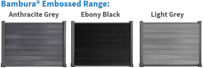 Bambura embossed range of fencing