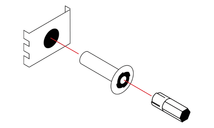 Illustration of a mesh fencing panel clip