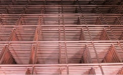 Bright Copper Washed Wire Mesh Panels
