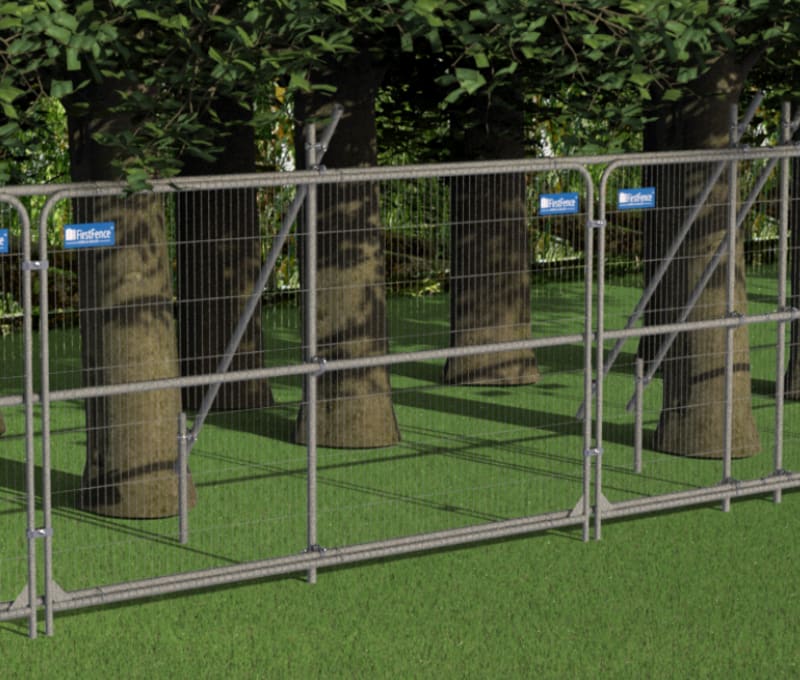Tree protection fencing kits