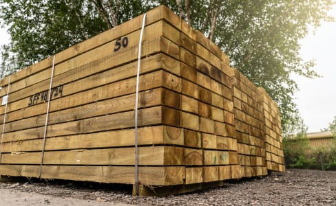 Green Treated Railway Sleepers