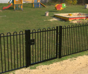 Play sec railing installed around playpark