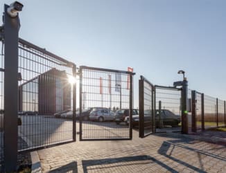 RapidFold Bifolding Gate installed in a car park