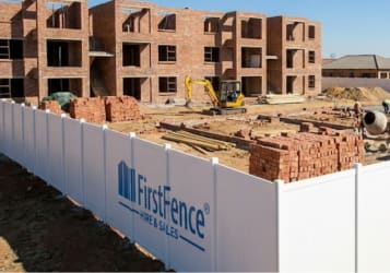 Timber hoarding installed outside building site