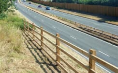 Highway Post and Rail Fencing