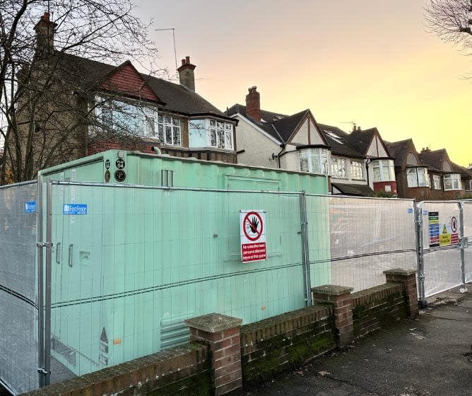 temporary fencing on a domestic estate