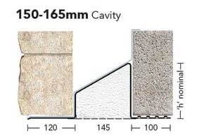 S/K-150 WOL -Standard Load Cavity Wall Lintel - Wide Outer Leaf 
