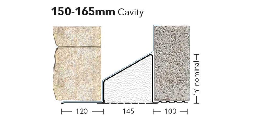 S/K-150 WOL -Standard Load Cavity Wall Lintel - Wide Outer Leaf