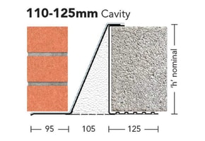 CFS/K-110 WIL - Extra Heavy Duty Load Cavity Wall Lintel - Wide Inner Leaf 