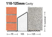 HD/K-110 WIL - Heavy Duty Load Cavity Wall Lintel - Wide Inner Leaf
