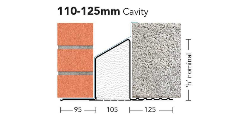 HD/K-110 WIL - Heavy Duty Load Cavity Wall Lintel - Wide Inner Leaf
