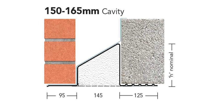 S/K-150 WIL - Standard Load Cavity Wall Lintel - Wide Inner Leaf