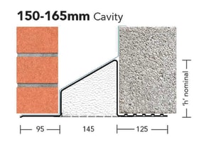 S/K-150 WIL - Standard Load Cavity Wall Lintel - Wide Inner Leaf 