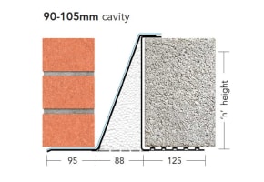 CFS/K-90 WIL - Extra Heavy Duty Load Bearing Cavity Wall Lintel - Wide Inner Leaf