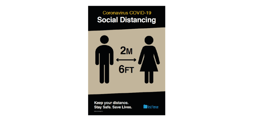 Practice Social Distancing - COVID-19 Safety Sign