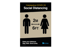 'Practice Social Distancing' Safety Sign COVID-19