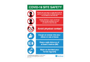 6 Box Design Site Safety Signs COVID-19