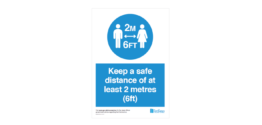 Keep a Safe Distance - A4 Safety Sign