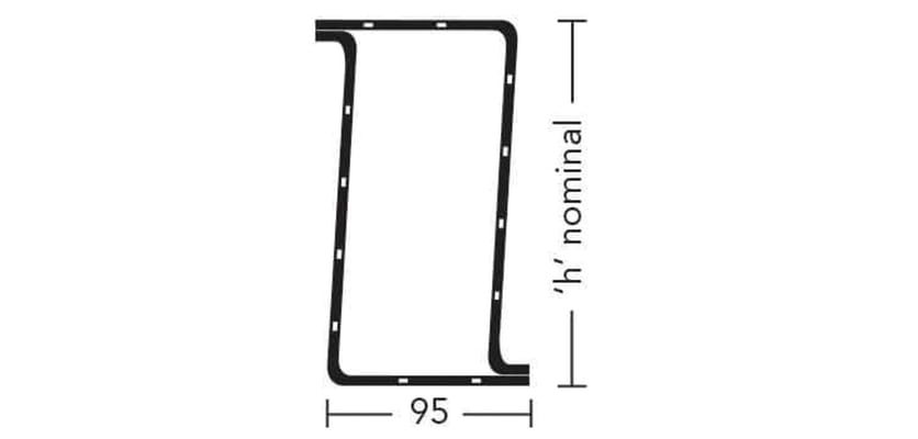 BOX/K-100 - Solid Wall Standard Load Bearing Box Lintel - 150mm High