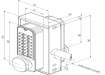 Double Sided Digital Lock Technical Drawing