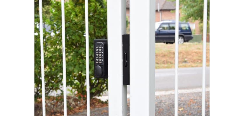 Double Sided Digital Lock installed on a Gate