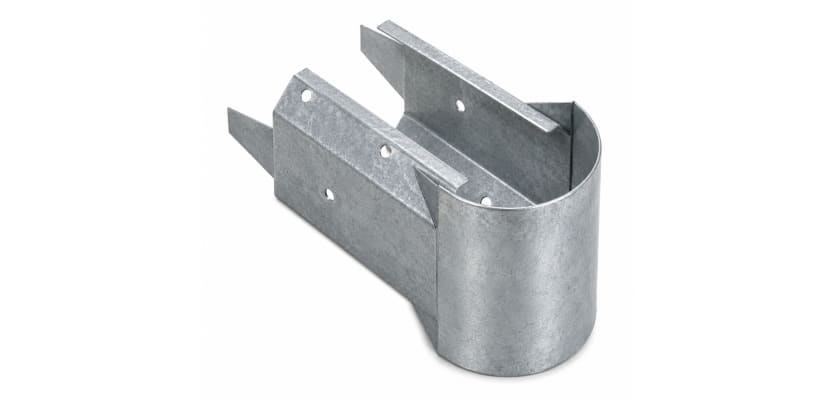 Bull nosed end shoe with galvanised finish