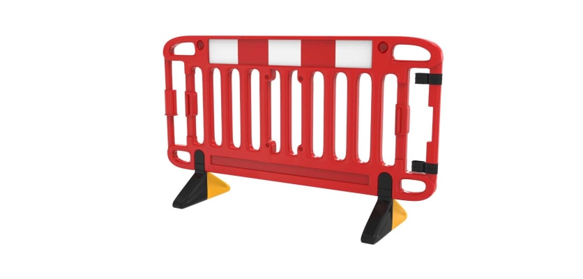 Red Frontier Cross Link Barrier with Anti-Trip Feet