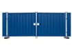 Blue steel hoarding vehicle gate