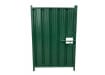 Green steel hoarding pedestrian gate