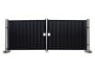 Black steel hoarding vehicle gate