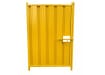 Yellow steel hoarding pedestrian gate