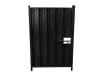 Black steel hoarding pedestrian gate