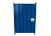 Blue steel hoarding pedestrian gate